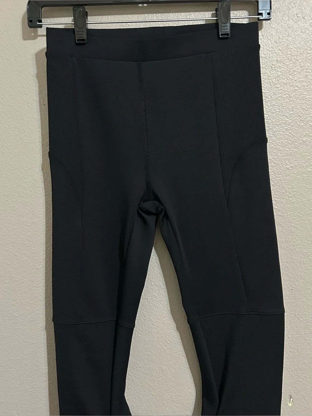 ALO Yoga Black Ribbed High Waist Goddess Athletic Leggings Women’s Size Small